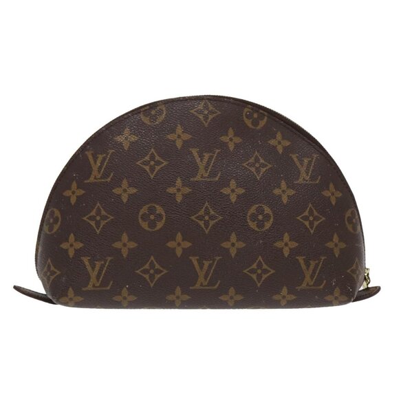 LOUIS VUITTON Monogram Trousse Demi Ronde Cosmetic Pouch - Picture 1 of 16